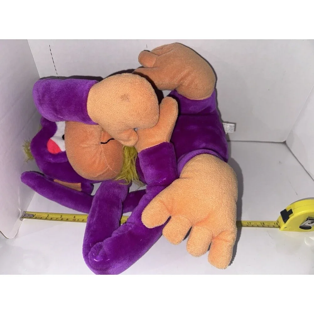 Vintage Great American Toy Co Purple Monkey Plush 20” Hook Loop Hands Hug